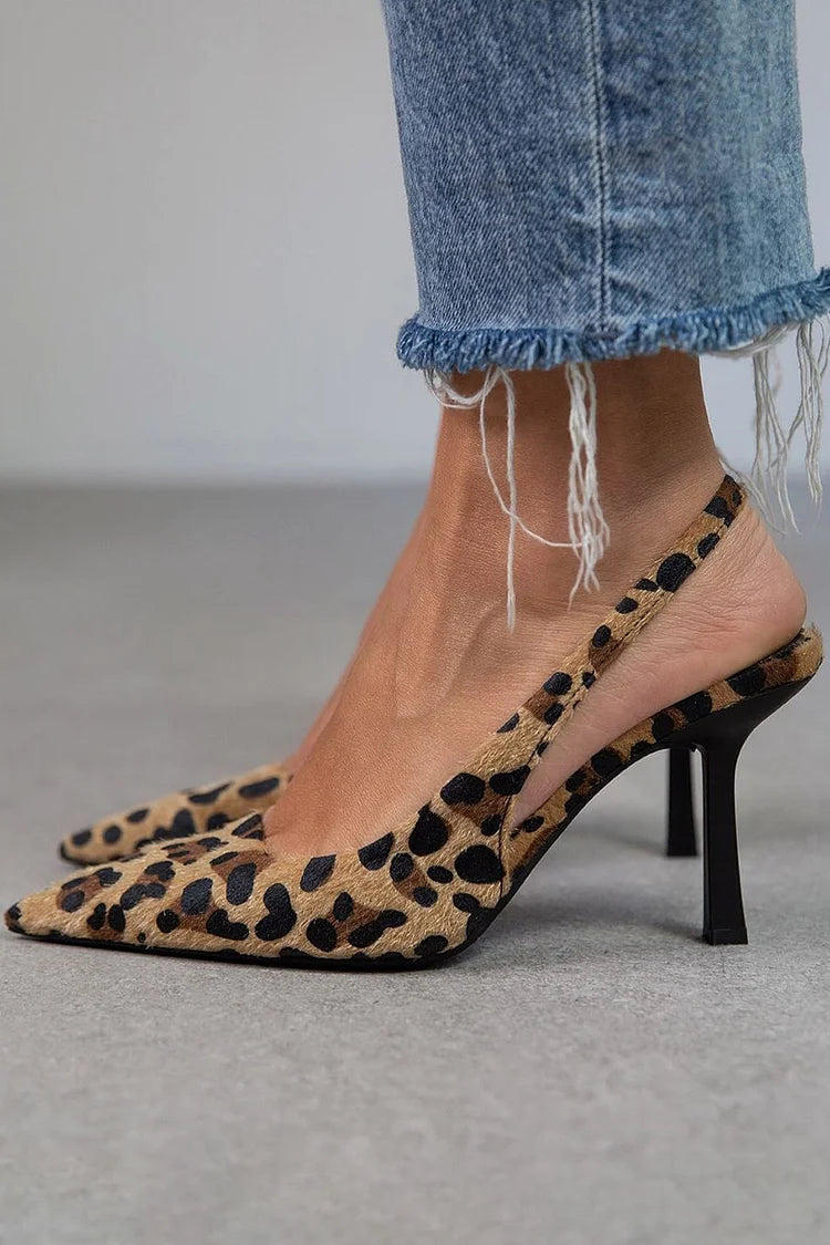 Dulce™ | Zapatos de tacón D’Orsay con estampado de leopardo